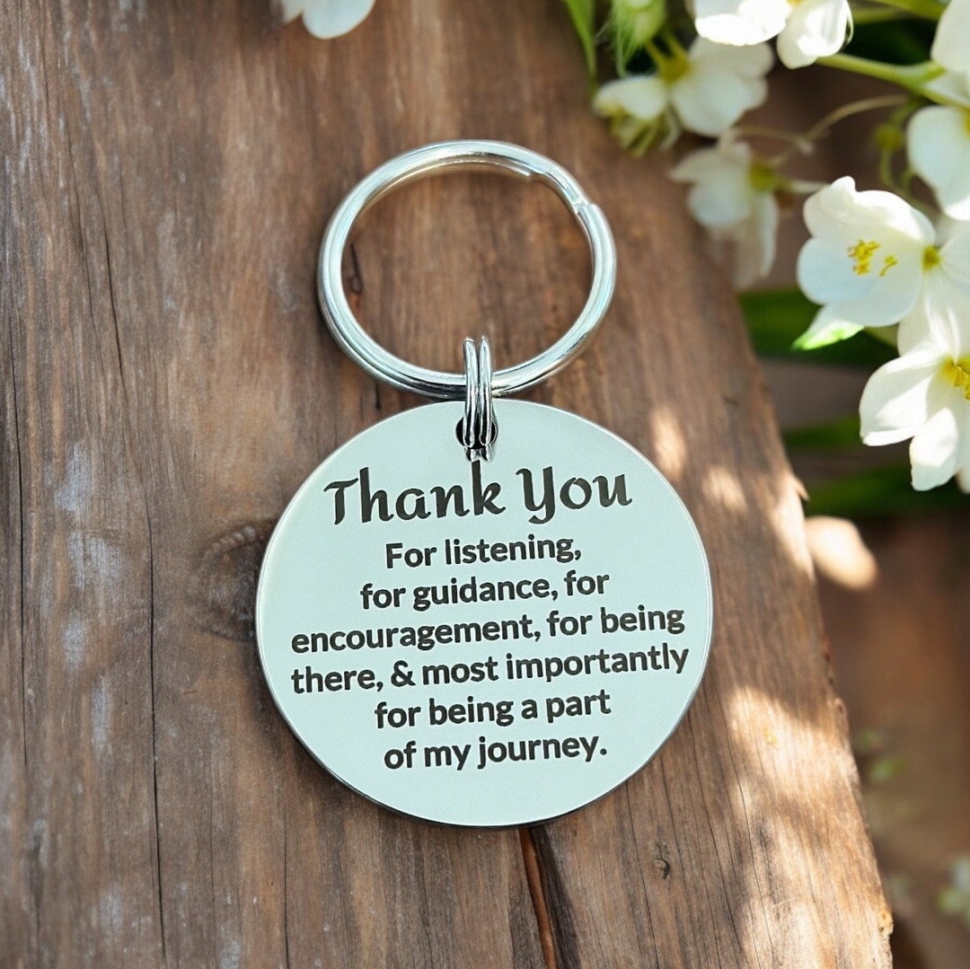Personalized Thank You Keychain, Thank You Gifts, Keychains, Keychain ...