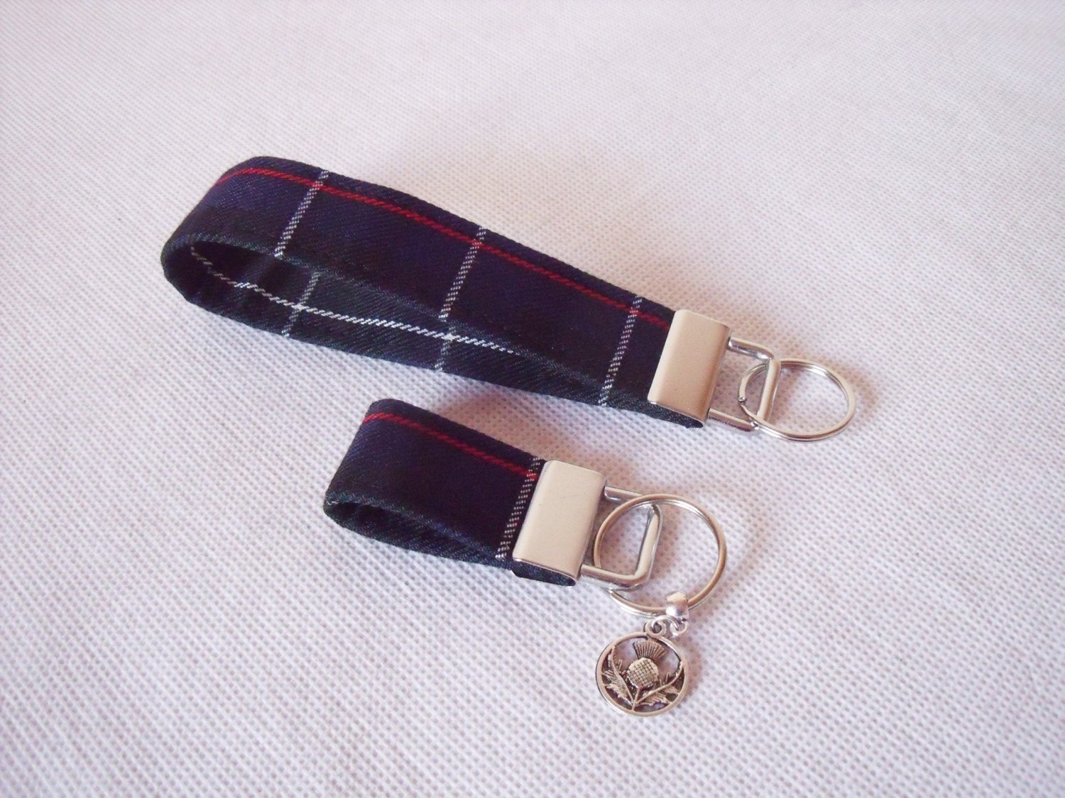 TARTAN Key Fob / Wrist Strap Key Ring in Mackenzie Tartan / Etsy UK