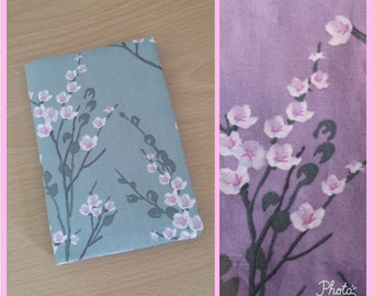 Blossom Fabric Passport Holder / Cover / Travel document holder / Japanese style  Blossom Floral green or lilac