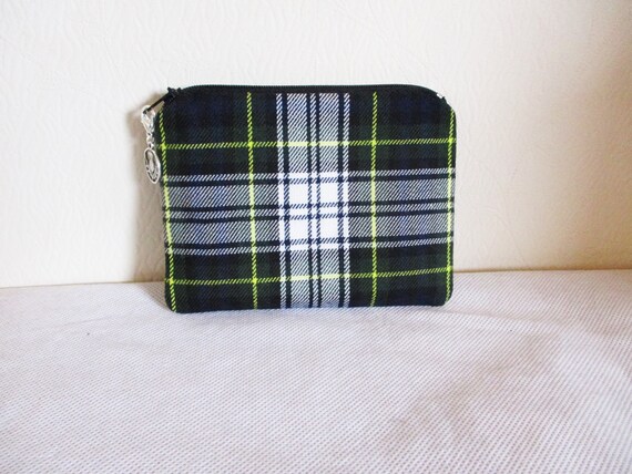 Tartan Coin Purse Tartan Pouch Zip Purse Gordon Dress Tartan
