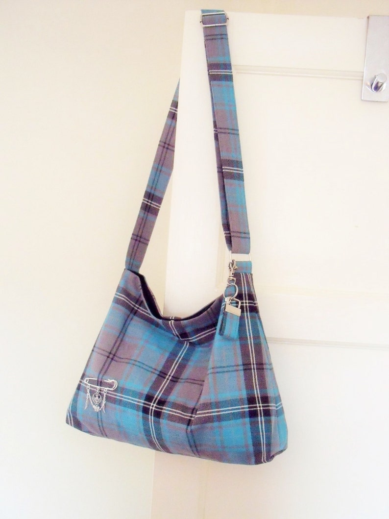 Tartan Messenger / Slouchy Bag Cross body Shoulder Bag / Etsy