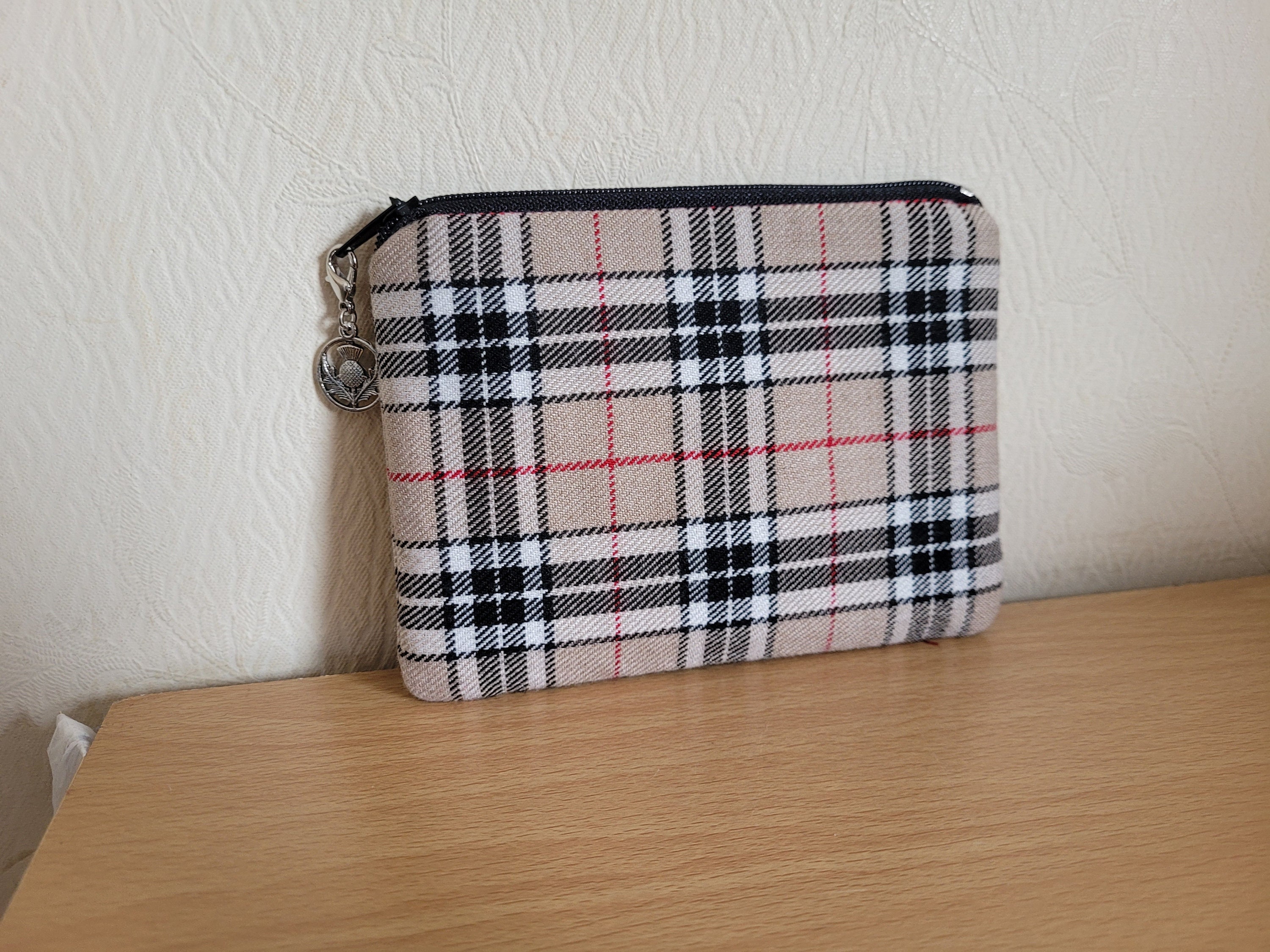 Burberry: Beige Vintage Check Coin Pouch