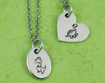 Dinosaur Necklace, Dino Jewelry, Cute Necklace, Nerdy Necklace, Quirky Jewelry, Brontosaurus Necklace, Gift for Geeks, Gift for Teens