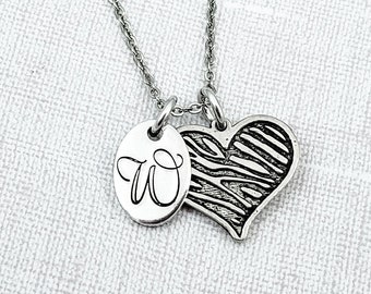 Collier initial, cadeau de la Saint-Valentin, cadeau pour elle, bijoux de la Saint-Valentin, collier couple, cadeau pour femme, cadeau pour petite amie