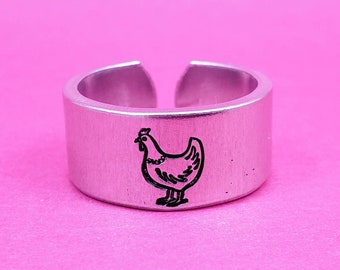 Chicken Ring, Pet Ring, Chicken Mom, Pet Jewelry, Birthday Gifts, Sister Gifts