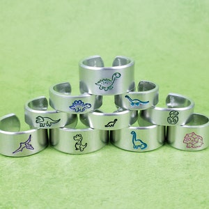 Dinosaur Ring, Cute Rings, Quirky Ring, Dinosaur Jewelry, Dino Rings, Geeky Ring, Nerdy, Fun, Geeky Jewelry, Friendship Rings, Matching image 7
