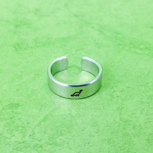 Dinosaur Ring, Cute Rings, Quirky Ring, Dinosaur Jewelry, Dino Rings, Geeky Ring, Nerdy, Fun, Geeky Jewelry, Friendship Rings, Matching image 2