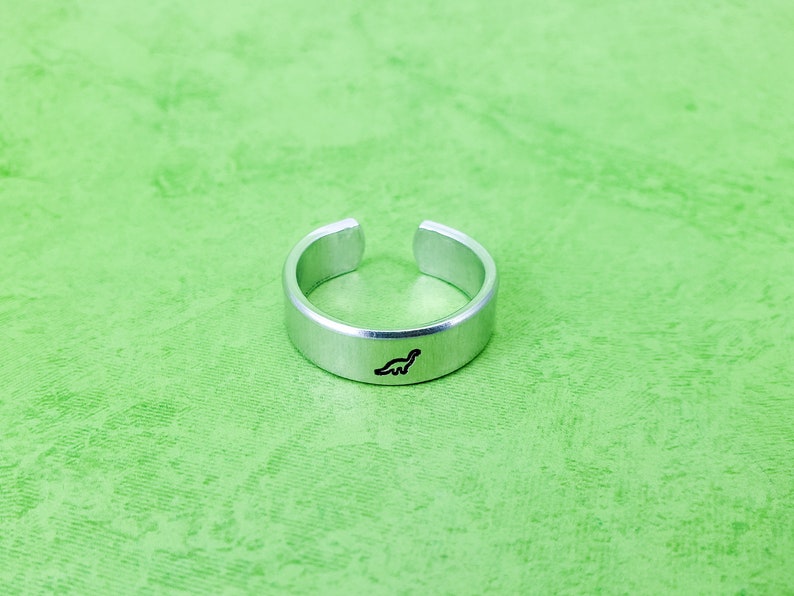 Dinosaur Ring, Cute Rings, Quirky Ring, Dinosaur Jewelry, Dino Rings, Geeky Ring, Nerdy, Fun, Geeky Jewelry, Friendship Rings, Matching image 2