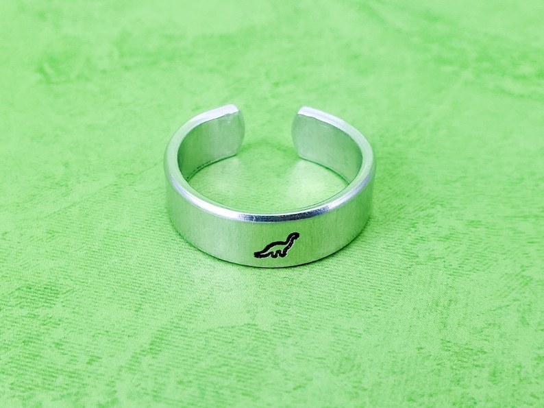 Dinosaur Ring, Cute Rings, Quirky Ring, Dinosaur Jewelry, Dino Rings, Geeky Ring, Nerdy, Fun, Geeky Jewelry, Friendship Rings, Matching image 1