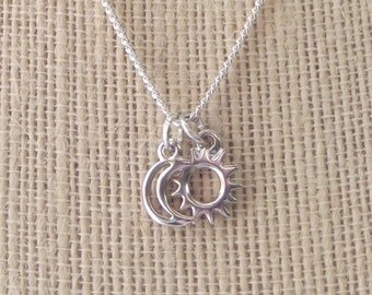 Celestial Dainty Charm Necklaces - Eclipse, Sun, Moon, Star, Galaxy, Universe, Outer Space, Planets, Astronomy, Astrological, Twitches