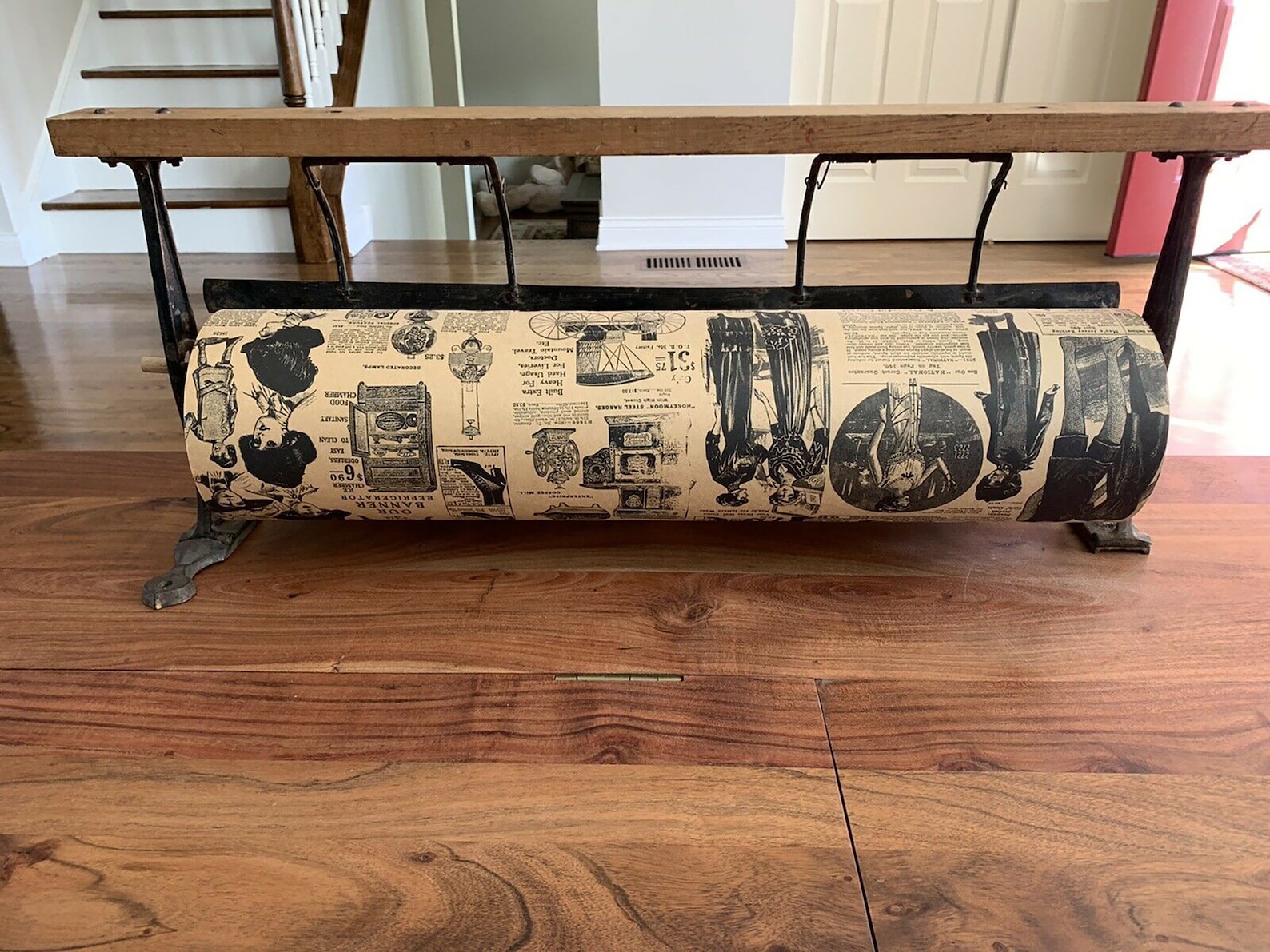 Rare Antique Store Butcher Paper Roll Cutter Dispenser Etsy