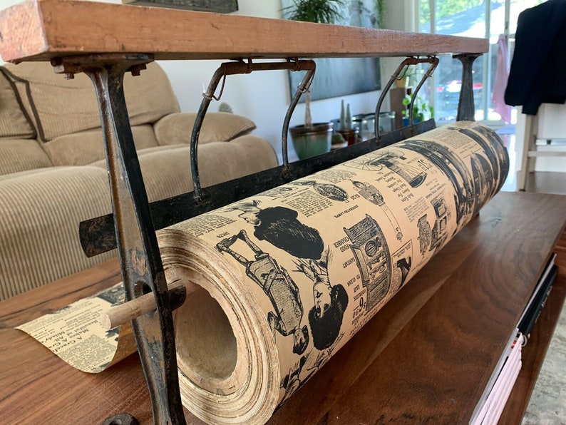 Rare Antique Store Butcher Paper Roll Cutter Dispenser Etsy