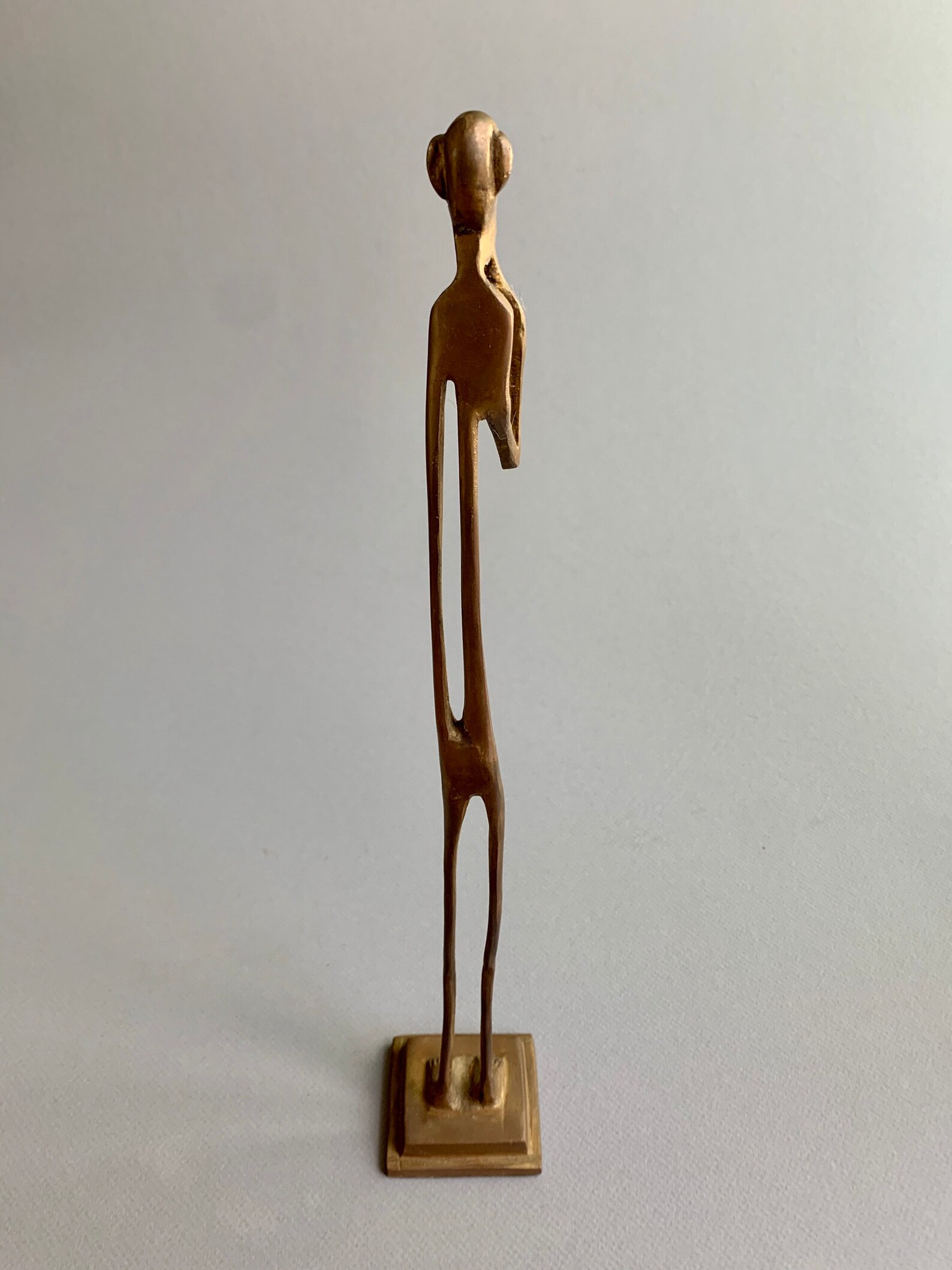 Vintage Solid Brass African Tribal Man Figurine Art Tall Man Etsy