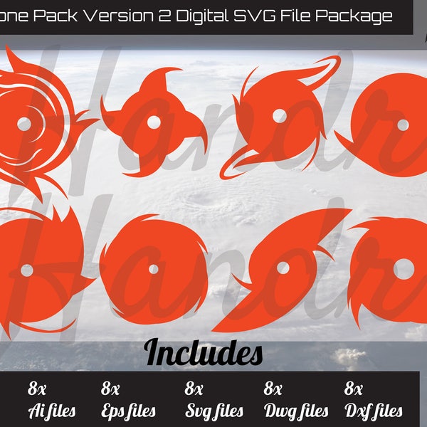 The Cyclone Package vol#2  (8  in 1 Digital SVG File package Instant Download!)