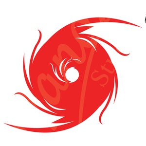Huragan Vector przez hander Digital SVG plik cięcia plików Instant Download