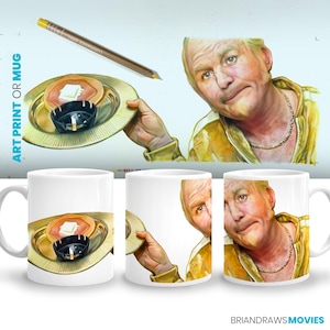 Austin Powers Mikrogramm Myers Goldmitglied Shmoke Smoke Pfannkuchen Kaffeebecher, Film Liebhaber Geschenk Film Buff Poster Heimkino Fan Wand Kunst Druck Dekor