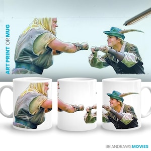 Robin Hood Men in Tights Kaffeebecher, Raumdekor, Cary Elwes Mel Brooks, Geschenk für Filmliebhaber Buntstift Zeichnung Fine Art Print
