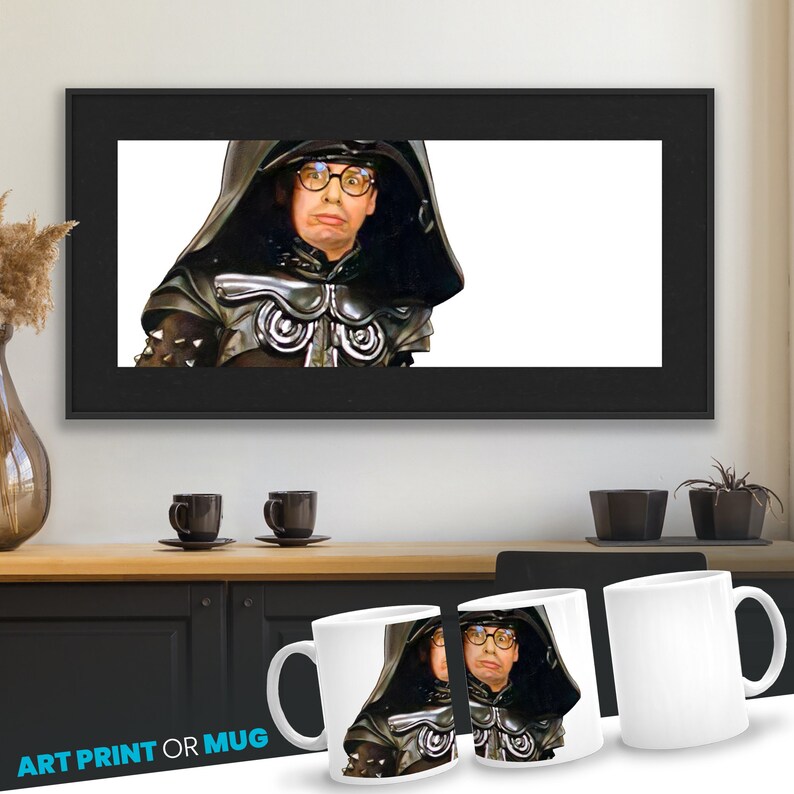 Spaceballs Dark Helmet Coffee Mug, Room Decor, Rick Moranis Mel Brooks