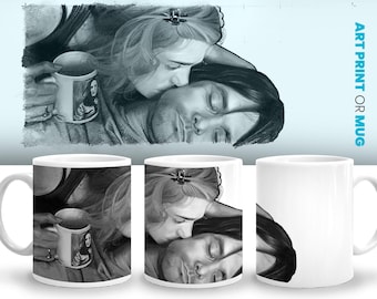 Eternal Sunshine of the Spotless Mind Coffee Mug, Jim Carrey Kate Winslet, Movie Lover Gift Film Buff Home Theater Fine Art Wall Print Decor