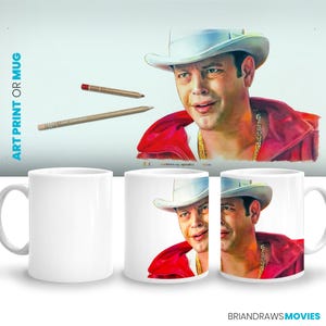 Vince Vaughn Be Cool Raji kaffemugg, hemmabiorumsinredning, rolig komedifilmälskare, filmälskare, teckningsnostalgi väggkonsttryck