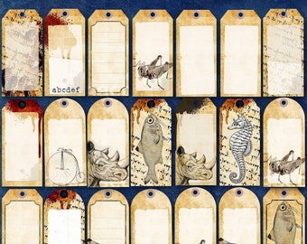 32 Ephemera Vintage Labels - Scrapbooking, Crafting, Decoupage - Printables - instant download