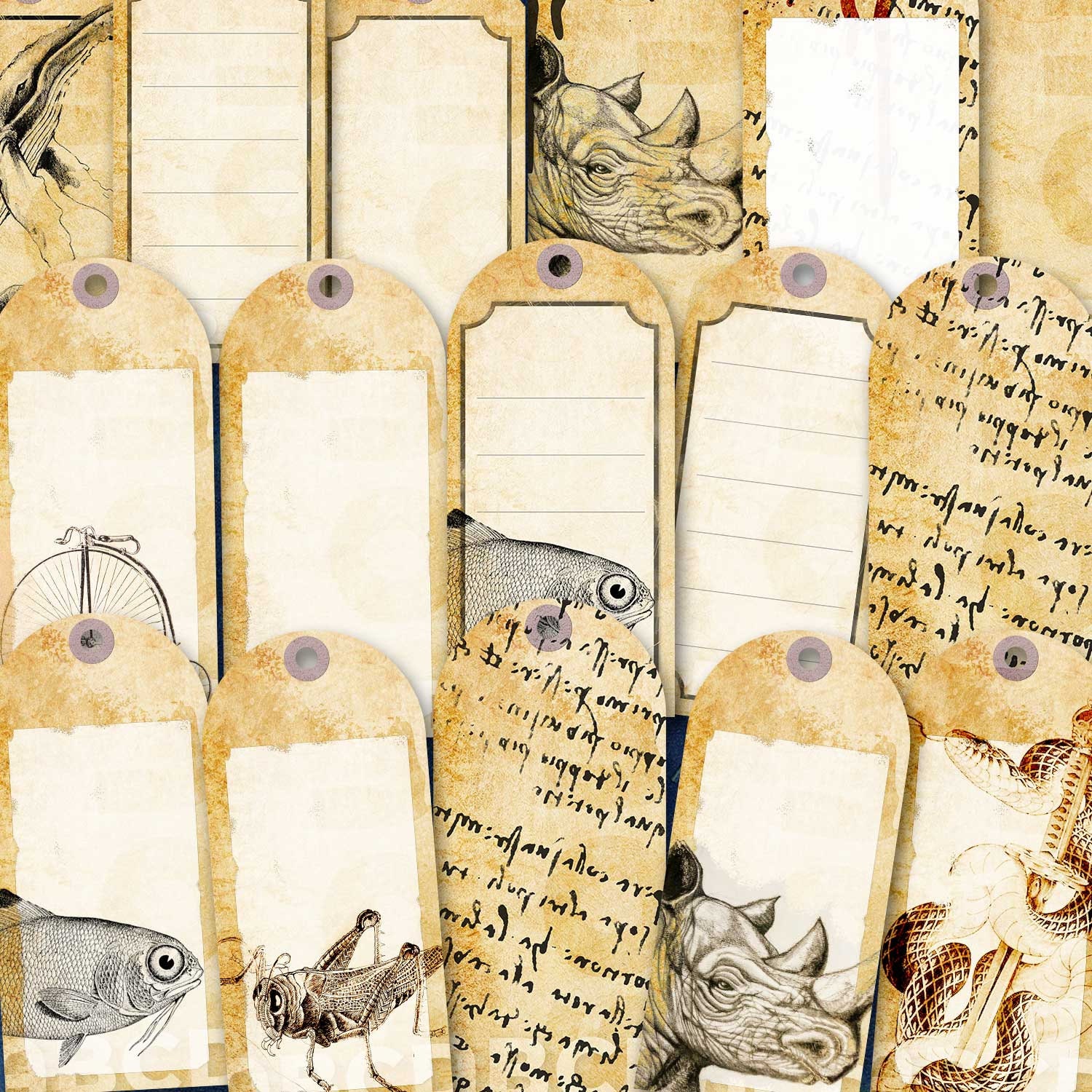 32 Ephemera Vintage Labels - Scrapbooking, Crafting, Decoupage ...