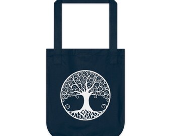 Organic Canvas Life Tree Tote Bag