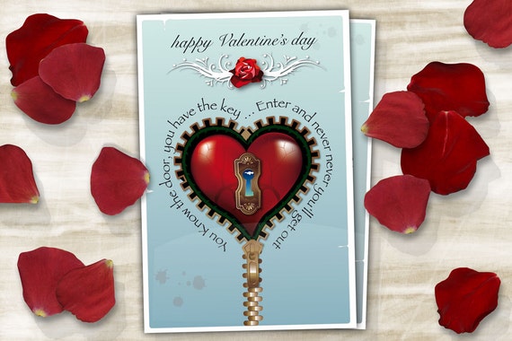 Valentine's Day printable card - 4"x6"