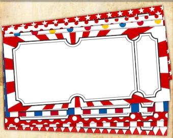 Circus 03 - 8 invitation card templates for your birthday, wedding, baby shower and any other event - easy to customize instant download