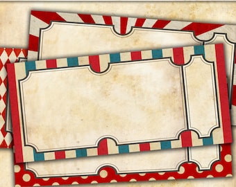 Circus Vintage invitation card 02 templates easy to customize for your wedding, birthday, baby shower or any other celebration