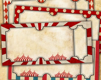 Circus Vintage invitation card templates easy to customize for your birthday, wedding, babyshower or any other celebration
