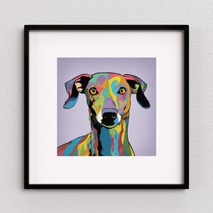 Greyhound PRINTABLE wall art | dog pop art | Italian greyhound art print | dog poster | gifts for dog lovers | INSTANT digital download