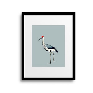 Sandhill crane PRINTABLE wall art | pop art sandhill crane art print | bird lover gift | bird poster beach house decor | instant download