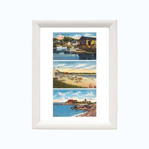Impressão de arte de cartão postal vintage de Kennebunkport | Impressão de viagem de Maine | Arte de parede de Kennebunkport Maine | presentes do Maine | emoldurado ou sem moldura 8 x 10 pol.