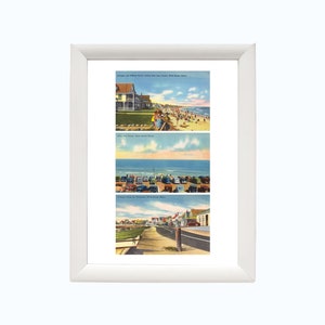 Impresión artística de postal vintage de Wells, Maine / Impresión de viaje a Maine / Póster de Wells ME / Decoración de casa de playa / Regalos de Maine / Enmarcado o sin marco 8 x 10 pulgadas