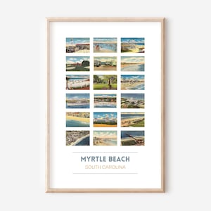 Myrtle Beach, affiche de carte postale vintage de Zazzle.be Liste d'envies Vous avez des idées ? Affiche de voyage à Myrtle Beach | Cadeau à Myrtle Beach, Caroline du Sud | Impression d'art de Myrtle Beach | SANS CADRE