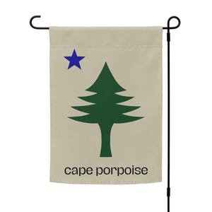 Cape Porpoise Maine yard flag | old Maine flag | pine tree state banner | indoor/outdoor porch decor or wall hanging | pole not included