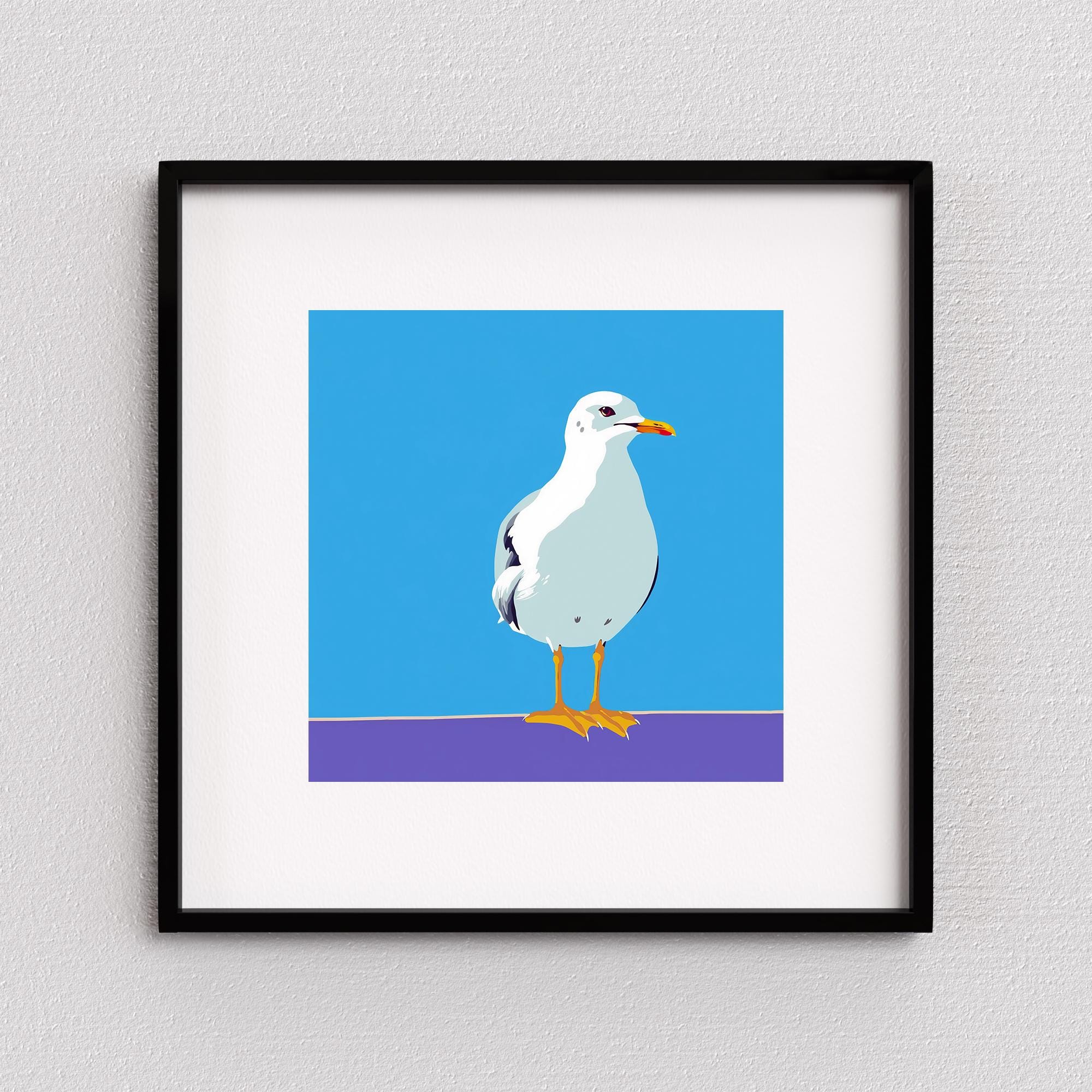 Seagull Art Print | Pop Art Seagull Wall Art | Gift for Bird Lover ...