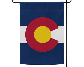 Bandera del estado de Colorado / Bandera de jardín de Colorado, bandera de patio, bandera de bienvenida / Bandera de Colorado para interior/exterior o para colgar en la pared / Poste no incluido