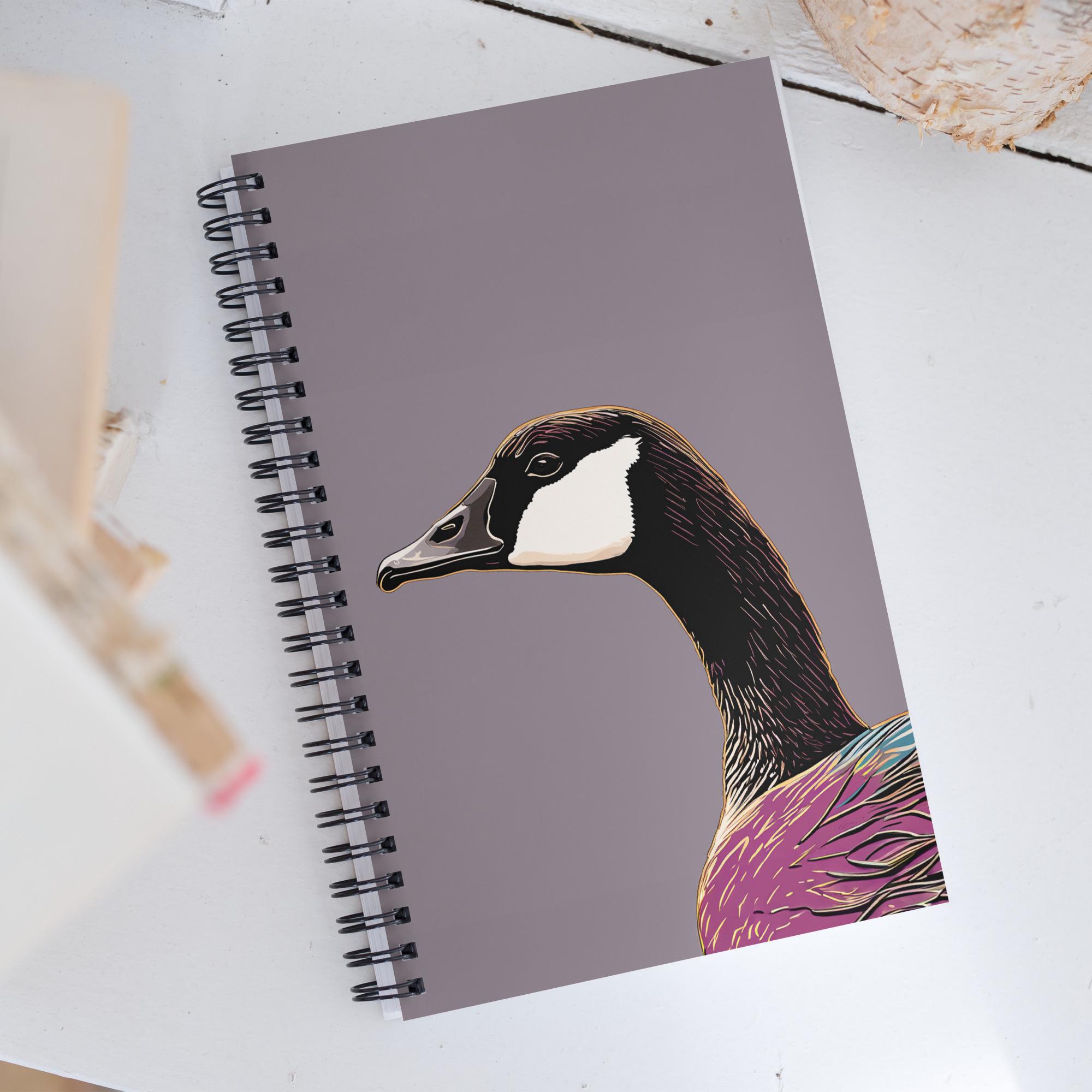 Notebook Goose Goose Spiral Notebook | Canada Goose Bird Notebook | Small Sketchbook ...