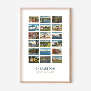 Charleston, SC Vintage Postkarte Poster | Charleston Reisedruck | Charleston, South Carolina Geschenk | Charleston Kunstdruck | Ohne Rahmen