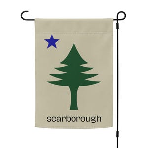 Scarborough Maine yard flag | old Maine flag | pine tree state banner | indoor/outdoor porch decor or wall hanging | pole not included