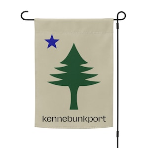Kennebunkport Maine yard flag | old Maine flag | pine tree state banner | indoor/outdoor porch decor or wall hanging | pole not included