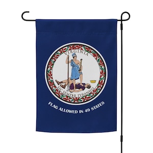State flag of Virginia garden flag | banned in Texas, allowed in 49 states | VA welcome flag | Virginia wall hanging | pole not included