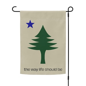 Old Maine yard flag | &quot;The Way Life Should Be&quot; garden flag | Maine banner | indoor/outdoor porch decor or wall hanging | pole not included