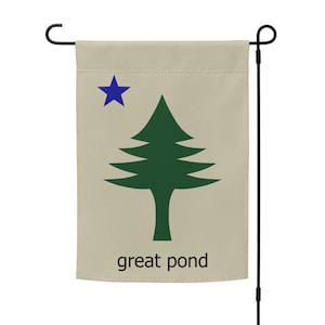 Great Pond, Maine yard flag | old Maine flag | pine tree state banner | indoor/outdoor porch decor or wall hanging | pole not included