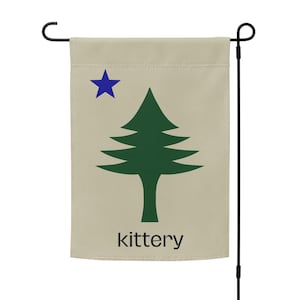Kittery Maine yard flag | old Maine garden flag | pine tree state banner | indoor/outdoor porch decor or wall hanging | pole not included