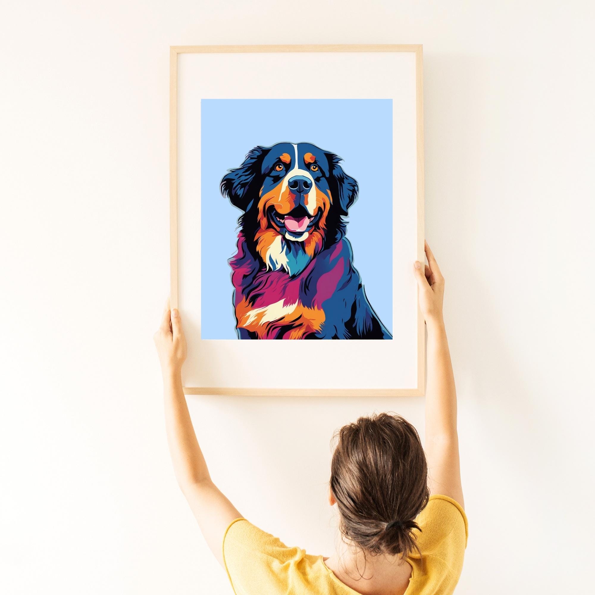 バーニーズ マウンテン ドッグのアート プリント | 犬のポップ アート