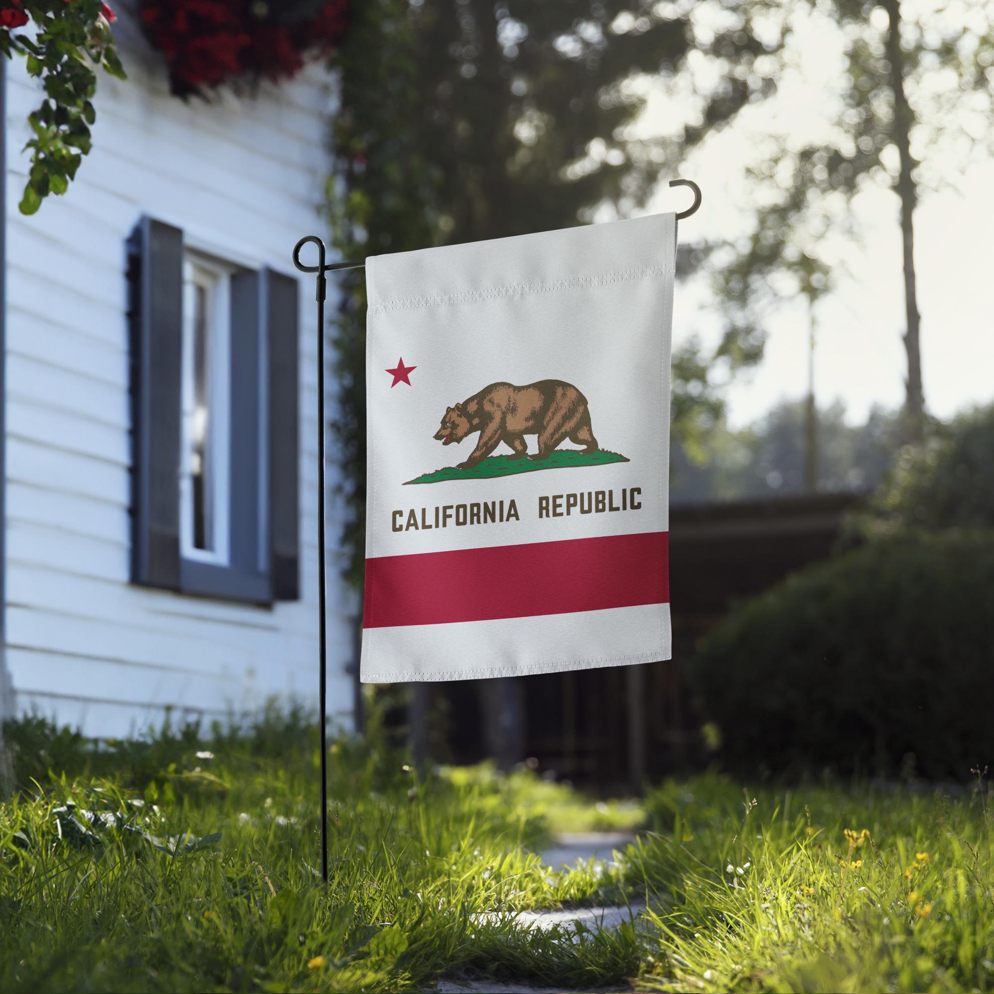 Kalifornien Gartenflagge Doppelseitig – 30,5 X 45,7 Cm Aus Jute Für Draußen