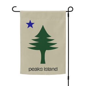 Peaks Island Maine yard flag | old Maine flag | pine tree state banner | indoor/outdoor porch decor or wall hanging | pole not included